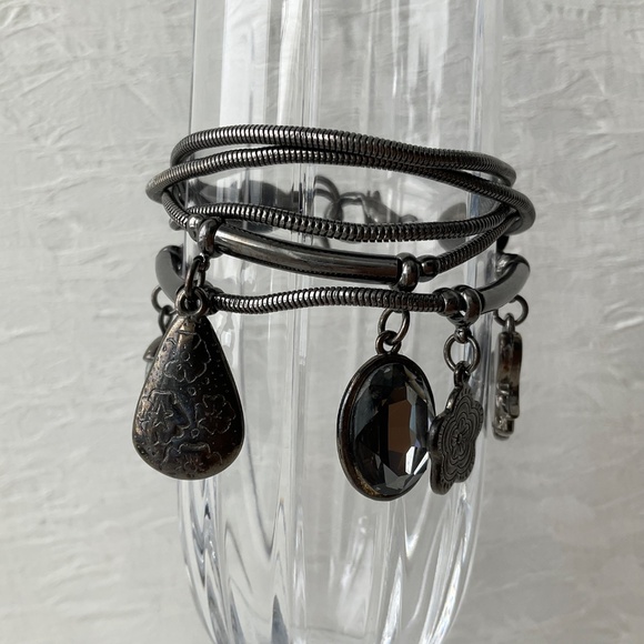 Multi Strand Charm Bracelet Featuring Elephant Charm - Picture 6 of 8